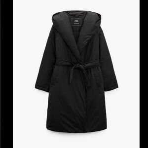 Zara Black Hooded Jacket